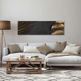 Obraz ze złotymi liśćmi (170x50 cm)