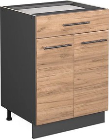 Szafka dolna do kuchni złoty dąb energetyczny 60x51.6x82 fame-line