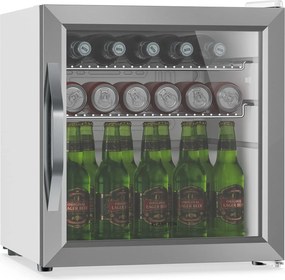 Klarstein Beersafe 44cm 47L Lodówka na Napoje Srebrny/Biały