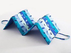 Leżak plażowy PRUH I RYBA 137x49 cm, turkusowy
