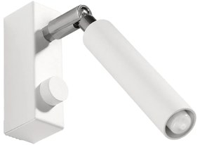 Biała lampa punktowa 10x3 cm Tiden – Sollux