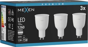 Mexen Nova 3x żarówka LED GU10, 12W, Neutralna - 4000K, 1260 lm - L108-GU10-1240-01x03