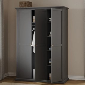 Trzydrzwiowa szafa Paris 3 kolor szary