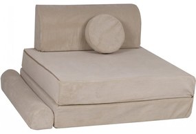 Slimcord sztruksowa sofa dziecięca, beżowa - meowbaby®