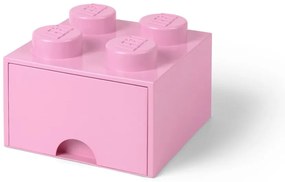 Jasnoróżowy pojemnik kwadratowy LEGO®