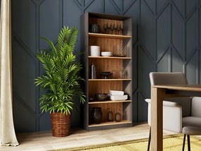 Otwarty regał na książki antracyt + dąb artisan N3-M09