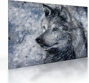 Obraz na szkle - Wilk z kreskówki (70x50 cm)