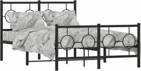 Czarne metalowe łóżko 120x200cm E9-N07