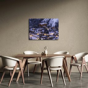 Obraz - górskie zimowe miasteczko (70x50 cm)