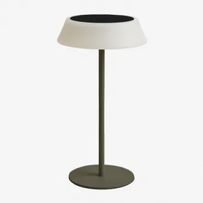 Bezprzewodowa Lampa Stołowa Solarna Led Z Polietylenu I Żelaza Ulenia Intensywny Verde Olive - Sklum
