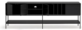 Czarna szafka pod TV 220x74x45 cm Platt – Teulat
