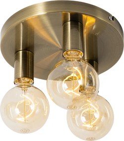 Nowoczesna lampa sufitowa brązowa okrągła - Facil