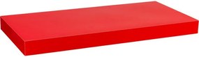Półka ścienna STILISTA Volato czerwona z połyskiem, 50 cm