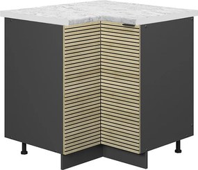 Szafka narożna panel dębowy 80.5x60x82 fame-line