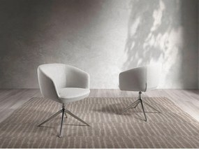 Jasnoszare krzesło obrotowe z tkaniny 4133 ANGEL CERDA