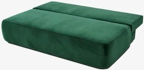 Sofa z Funkcją Spania ARVETO Zielona Welurowa Nowoczesna