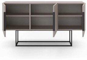 Szarobeżowa niska komoda 150x80 cm Titan – Marckeric