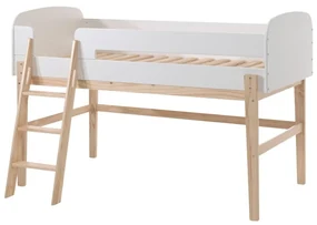Podwyższone łóżko z drewna sosnowego Vipack Kiddy, 90x200 cm