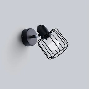 Kinkiety nowoczesny Celubi, stal - 1 źródło światła 4000K - L.14 x H.18 cm - czarny