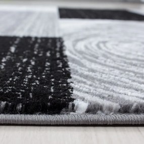 Dywan nowoczesny Parma kwadraty czarny 80 cm x 300 cm