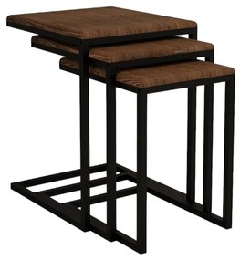 Stół składany Ege Walnut, 3 szt.