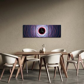 Obraz abstrakcji koła (z zegarem) (90x30 cm)