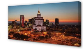 Fotoobraz na płótnie Nocne Światła Warszawy