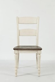 Krzesło 48x101,5x59 cm białe brązowe Avola AV1706-401KD