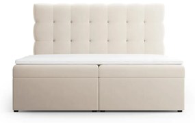 Beżowe łóżko boxspring ze schowkiem 180x200 cm Bali – Cosmopolitan Design