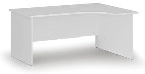 Narożne biurko PRIMO WHITE, 160x120 cm, prawe, białe