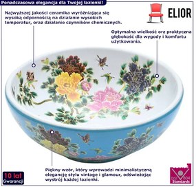 Ceramiczna umywalka nablatowa ze zdobieniami - Ilmona 3X