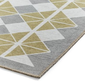 Żółto-szary chodnik odpowiedni do prania 61x170 cm Victoria Yellow – Think Rugs