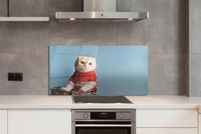 Panel Szklany Portret Siedzącego Kota