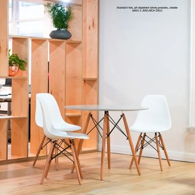 Zestaw krzeseł do jadalni z plastikowym siedziskiem, 2 sztuk