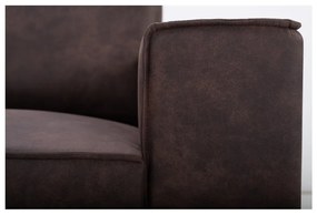 Brązowa sofa z imitacji skóry 224 cm Copenhagen – Scandic