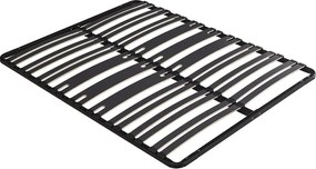 Stelaż z listewkami 160 x 200 cm - 2 x 15 listewek - 3 strefy wzmocnionego podparcia odcinka lędźwiowego - Bez nóżek - Czarny - CERRISI marki YSMÉE