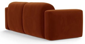 Aksamitna sofa w kolorze terakoty 220 cm Strino – Cosmopolitan Design