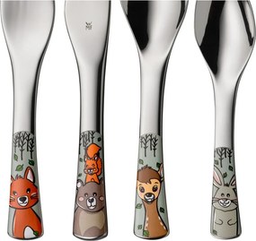 Sztućce dla dzieci ze stali nierdzewnej w kolorze srebra 4 szt. Forest Friends – WMF