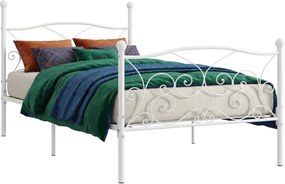 Metalowe łóżko pojedyncze w kolorze białym 90x200 cm L7-S33