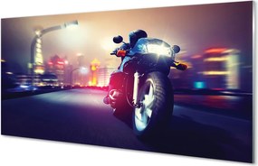 Szkło do Kuchni na Ścianę Motocykl w Miejskiej Scenerii