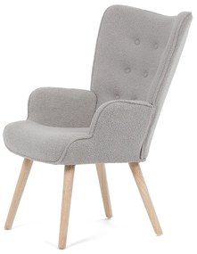 Fotel uszany Bouclé GREY2, szary