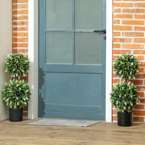 HOMCOM Zestaw 2 sztuk roślin sztucznych, odporna na UV roślina sztuczna w doniczce, 70 cm roślina do salonu, ogrodu