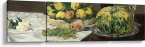 Obraz - Edouard Manet, Still Life with Melon and Peaches, reprodukcje (170x50 cm)