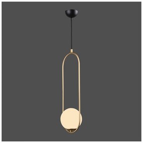 Lampa wisząca w kolorze złota Squid Lighting Arch, wys. 146 cm