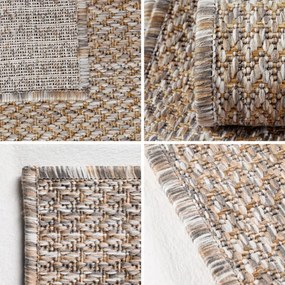 Dywan zewnętrzny Zagora Ramka Beżowy 80 cm x 250 cm