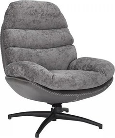 Fotel do salonu GISELLE szary obrotowy