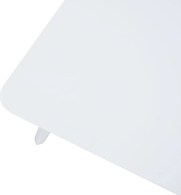 Stolik ogrodowy aluminiowy biały 120x60x43 cm lekki wytrzymały tarasowy