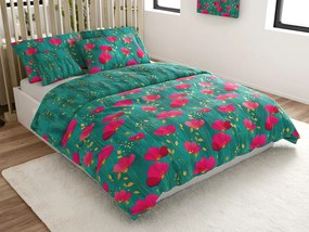 PrzytulneMieszkanie.pl PrzytulneMieszkanie.pl Bawełniana pościel VIVIDELLE POLY zielona Rozmiar pościeli: 2 szt 70 x 90 cm | 200 x 220 cm