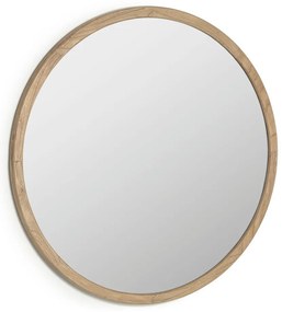 Lustro ścienne z drewnianą ramą ø 100 cm Alum – Kave Home