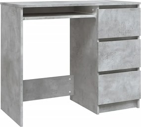 Szare biurko z szufladami beton B2-E32